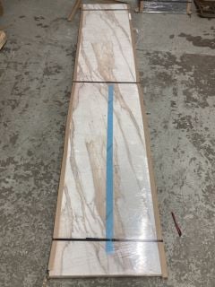 WHITE MARBLE EFFECT KITCHEN WORKTOP ( 3060 X 600 X 40MM) (COLLECTION FROM SITE ONLY)