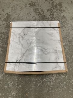 WHITE MARBLE EFFECT KITCHEN WORKTOP (900 X 900 X 80MM) (COLLECTION FROM SITE ONLY)