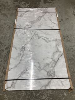 WHITE MARBLE EFFECT KITCHEN WORKTOP (1750 X 915 X 25MM) (COLLECTION FROM SITE ONLY)