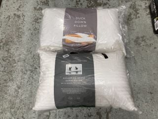 2 X PILLOWS INC HUNGARIAN GOOSE DOWN PILLOW