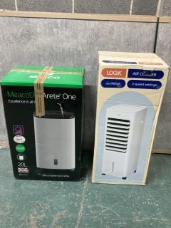 MEACO ARETE ONE 20L DEHUMIDIFIER AND A LOGIK AIR COOLER