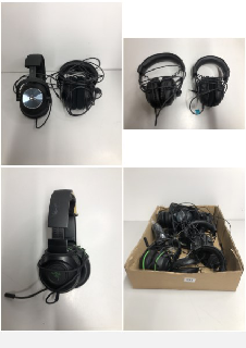 BOX OF GAMING HEADSETS