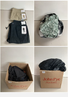 BOX OF MEN'S AND WOMEN'S CLOTHING ITEMS, VARIOUS, MAINLY UNSEALED