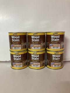 5 X TINS OF EVER BUILD WOOD STAIN (SEALED)