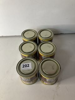 6 X TINS OF EVER BUILD WOOD STAIN (SEALED)