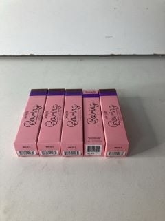 5 X BENEFIT BOIING LIPSTICKS RRP: APPROXIMATELY Â£100