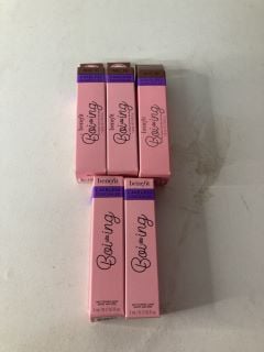 5 X BENEFIT BOIING LIPSTICKS RRP: APPROXIMATELY Â£100