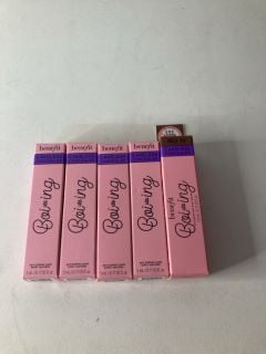 5 X BENEFIT BOIING LIPSTICKS RRP: APPROXIMATELY Â£100