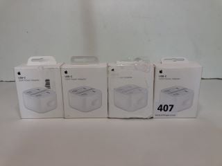 4 X APPLE USB-C POWER ADAPTERS