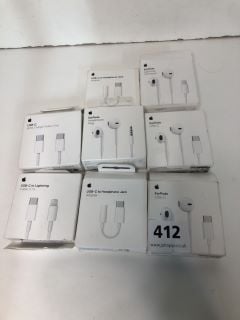 VARIOUS APPLE ITEMS TO INCLUDE HEADPHONES