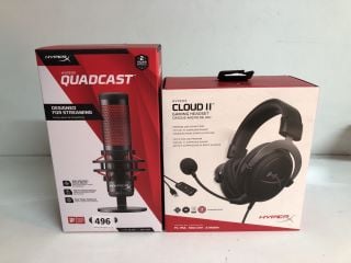 HYPERX QUAD CAST SPEAKER AND A CLOUD II GAMING HEADSET