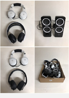 BOX OF VARIOUS GAMING HEADSETS