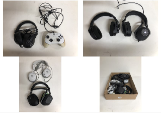 BOX OF VARIOUS GAMING HEADSETS