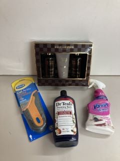 BOX OF BEAUTY AND CLEANING PRODUCTS