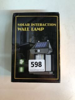 SOLAR SENSOR INTERACTION OUTDOOR WALL LAMP (VAT ONLY PAYABLE ON BUYERS PREMIUM)