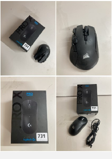 2 X GAMING MICE TO INC LOGITECH PRO X