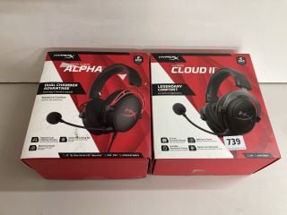 2 X HYPERX GAMING HEADSETS INC ALPHA