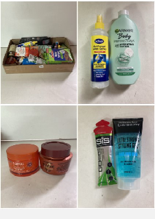 BOX OF VARIOUS ITEMS TO INC LOREAL