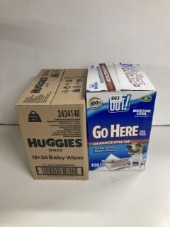 2 X ITEMS TO INC HUGGIES PURE BABY WIPES