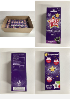 BOX OF NATURES AID SUPER STARS IMMUNE SUPPORT BLACKCURRANT FLAVOUR