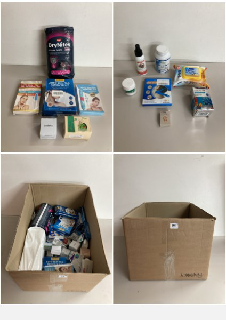 BOX OF VARIOUS BEAUTY AND PHARMACEUTICAL PRODUCTS