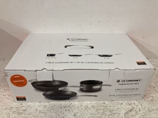 LE CREUSET 3 PIECE COOKWARE SET