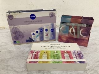 QTY OF ITEMS INC NIVEA PAMPERING INDULGENCE GIFT SET