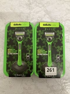 2 X GILLETTE LABS RAZORS (18+ID MAY BE REQUIRED)