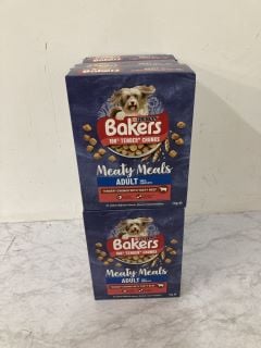 QTY OF BAKERS MEATY MEALS ADULT DOG FOOD BBE:02/26