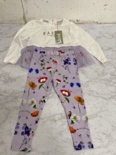 TED BAKER KIDS PYJAMA SET SIZE:2-3YRS