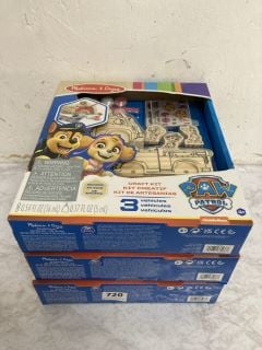 3 X MELISSA & DOUG PAW PATROL CRAFT KITS