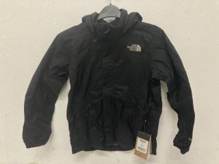 THE NORTH FACE BOYS WRM STRM RAIN JACKET TNF BLACK SIZE: M(10)