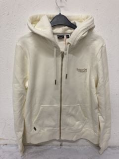 SUPERDRY ESSENTIAL LOGO ZIP HOODIE SIZE: L