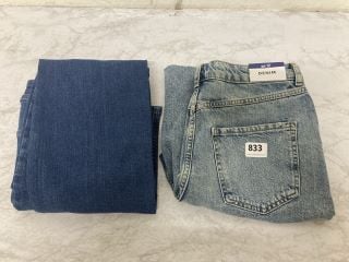 2 X PAIR OF JEANS INC NEW LOOK SIZE: 12