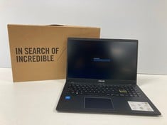 ASUS E510MA 256 GB LAPTOP (ORIGINAL RRP - 349,00 €) IN BLACK. (WITH BOX AND CHARGER, BIOS LOCKED AND PASSWORD PROTECTED). INTEL N4020, 8 GB RAM, 15.6" SCREEN, INTEGRATED [JPTZ7836].