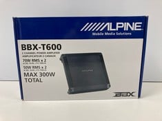 ALIPINE BBX-T600 CAR AMPLIFIER (ORIGINAL RRP - €119.99) IN BLACK (WITH BOX) [JPTZ7781]