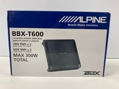 ALPINE BX-T600 CAR AMPLIFIER (ORIGINAL RRP - €119.99) IN BLACK (WITH BOX). (SEALED UNIT). [JPTZ7787]