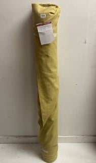 ROLL OF CURTAIN / INTERIOR FABRIC, COTTON BLEND, TEXTURED MUSTARD COLOUR (WIDTH: 142CM) (LENGTH: 30M APPROX) (VAT ONLY PAYABLE ON BUYERS PREMIUM)