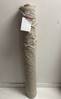 ROLL OF CURTAIN / INTERIOR COTTON FABRIC, KHAKI / FAWN COLOUR (WIDTH: 145CM) (LENGTH: 20M+ APPROX) (VAT ONLY PAYABLE ON BUYERS PREMIUM)