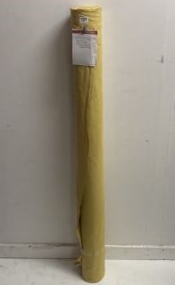 ROLL OF CURTAIN / INTERIOR COTTON FABRIC, MUSTARD COLOUR (WIDTH: 145CM) (LENGTH: 15M APPROX) (VAT ONLY PAYABLE ON BUYERS PREMIUM)