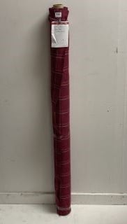 ROLL OF UPHOLSTERY FABRIC, BURGUNDY STRIPED PATTERN (WIDTH: 145CM) (LENGTH: 5M APPROX) (VAT ONLY PAYABLE ON BUYERS PREMIUM)