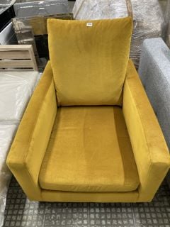 JOHN LEWIS BAILEY HIGHBACK FABRIC ARMCHAIR IN MUSTARD RRP £400