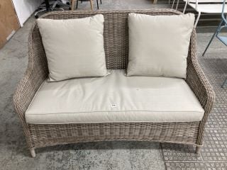 JOHN LEWIS TWO-SEATER RATTAN SOFA