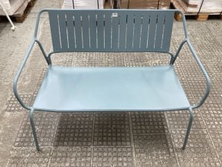 JOHN LEWIS TWO-SEATER OUTDOOR METAL BENCH