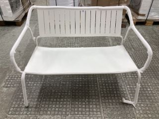 JOHN LEWIS TWO-SEATER OUTDOOR METAL BENCH