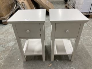 PAIR OF JOHN LEWIS WILTON SINGLE DRAWER BEDSIDE TABLES RRP £149