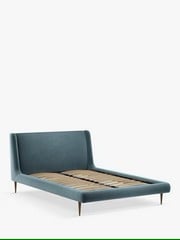 JOHN LEWIS MIDCENTURY 180CM DEEP VELVET PETROL BED RRP £749