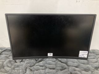 MSI 24" CURVED GAMING MONITOR MODEL G241VC (WITH POWER SUPPLY, WITH STAND, NO BOX) (NO DISPLAY, SCRATCH ON SCREEN)