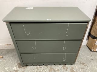 JOHN LEWIS BOBBIN THREE-DRAWER CHEST IN GREEN