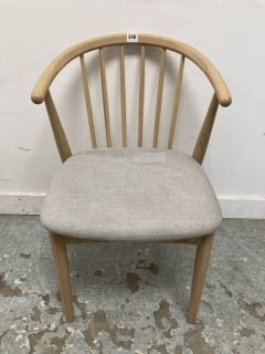 JOHN LEWIS DINING CHAIR IN GREY / OAK